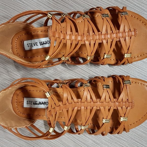 Steve Madden 'Cretee' Strappy Gladiator Sandal Brown Womens Size 4 - Picture 5 of 6